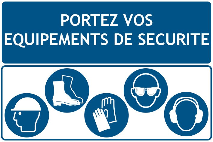 Pictogramme Port Des Epi Panneau Ou Autocollant Port Des EPI Pictogramme Port Des Epi Panneau Ou Autocollant Port Des EPI